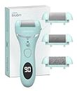 Caresmith Bloom Rechargeable Callus Remover for Feet | Foot scrubber for dead skin | 3 Roller Heads for Dead Skin Removal | Pedicure Machine