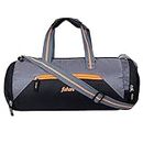 Future 22L Gym Bag for Men & Women | Polyester Sports Duffle Bag with Shoe Compartment | Water-Resistant Sports & Travel Bag | Workout, Exercise, Fitness | Adjustable Belt | Black & Grey (Unisex)