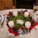 Portacandele da tavolo fresco di Natale con pacchetto candele (pre-ordine) 