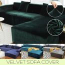 Velvet Sofa Covers Couch Cover Super Stretch Slipcover Protector 1 2 3 4 Seater
