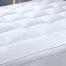 3 Inch Plush Pillowtop Mattress Topper Cotton Cooling Hotel Matress Bed Pad New
