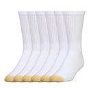 Gold Toe mens 3400S Harrington Crew 6 Pack Casual Sock - white - Shoe Size: 12-16