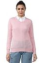Van Heusen Women's Acrylic V Neck Sweater (Kobi Pink_XL)