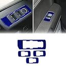 YAMUDA Compatible with 4PCS Carbon Fiber Window Control Panel Interior Accessories for Ford F150 2015 2016 2017 2018 2019 2020 (Blue)