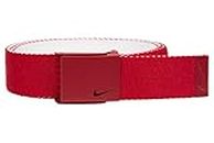 Nike Men's New Tech Essentials Reversible Web Belt, varsity red/white, One Size