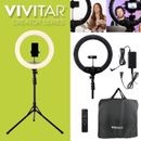 Vivitar 18-Inch LED Ring Light Adjustable 63-Inch Tripod Stand with Phone Stand