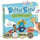 Ditty Bird Libro Animali della Fattoria: Realistico, Interattivo, Sensoriale, Musicale. Ideale 1-3 anni. Giocattoli Canciones de Cuna Resistenti.