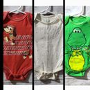 Disney Other | Baby Boy Onsies Lot Of 3 | Color: Green/Red | Size: 3-6 Months
