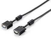 Equip 118804 - Cable 3 + 7 SVGA, HD15M/HD15F, 10 Metros, Color Negro