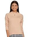 Mode by Red Tape Women's Casual Acrylic Blend Sweater (MFW0003_Pink Large)