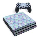 PS4 Pro Console Skins Decal Wrap ONLY - mermaid scales blue pink