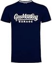 Gas Monkey Garage T-Shirt Large Script Logo Blue-XL