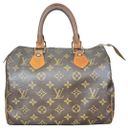 Authentic Louis Vuitton Speedy 25 With Lock and Insert DAMAGED CANVAS