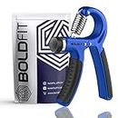 Boldfit Adjustable Hand Grip Strengthener, Hand Gripper for Men & Women for Gym Workout Hand Exercise Equipment to Use in Home for Forearm Exercise, Finger Exercise Power Gripper (40 Kg) Blue