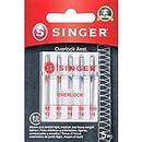 SINGER 04803 Regular Point Overlock Needles, 5-Count, Sizes 80/12, 90/14, 100/16