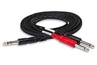 Hosa STP-202 1/4" TRS to Dual 1/4" TS Insert Cable, 2 Meters