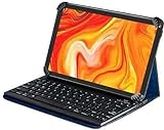 Navitech Blue Rotational Bluetooth Keyboard Case Compatible With Walmart ONN Surf Tablet Gen 3 7 Inch Tablet