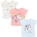 Disney Minnie Mouse Toddler Girls 3 Pack Short Sleeve T-Shirt Pink/White/Blue 3T