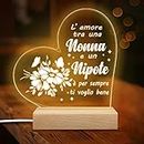 Merclix Lampada 3d Regalo Natale Compleanno Nonna Idee Nipote Luce Notturna