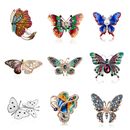 Shining Crystal Butterfly Brooches For Women Coat Backpack Scarf Accessories Mp