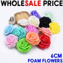 100 Pcs Large 6CM Artificial Flowers Foam Rose Heads Wedding Party Decor Bouquet