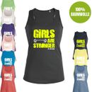 Damen Tank Top Fitness Sport Girls are Stronger Bio Baumwolle Training Fairtrade