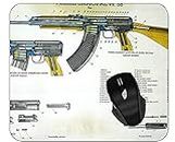 Office Mouse Pad Weapon Schematic Gun Analysis Professional Mousepad