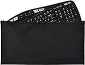 EDRAK® Keyboard Dust Productive Bag Case Sleeve Pouch for Universal Keyboard, Logitech/Razer/Das/Havit/Apple Magic Keyboard Protector, Wireless/Wire Computer/Gaming PC Keyboard Dust Cover (Black)