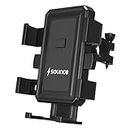 Sounce Mobile Holder for Bikes or Bike Mobile Holder for Maps and GPS Navigation, one Click Locking, Firm Gripping, Anti Shake and Stable Cradle Clamp with 360° Rotation Bicycle Phone Mount
