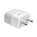 Amazon Basics 35W Wall Charger,Dual Port with USB C and USB A Fast Charging Adapter,for iPhones,Ipads,Android Phones,Tablets,GPS Devices,Macbooks,Nexus Devices,White