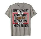 Smoke Cigars Smoker - Ideal Clever Class Men Gift T-Shirt