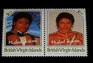 Vintage Stamp,1986 BRITISH VIRGIN ISLANDS,Never Issued,Micheal Jackson,SE-TENANT