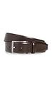 BOSS Men's Erman Leather Dress Belt, Dark Brown, 30
