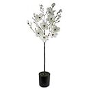 Leaf Design UK Realistic Artificial Blossom Tree, 140cm White Magnolia