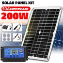 200W Solar Panel Kit Battery Charger 50A Controller For Car Van Caravan Boat UK