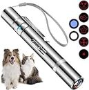 Cat Interactive Toys, Pet Toys Pointer for Cats Dogs 3 in 1 Rechargeable Long Range Interactive Lazer Toys with Black Light and White Light for Indoor Outdoor