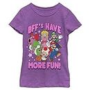 Nintendo Girl's More Fun T-Shirt, X-Large, Purple Berry