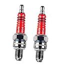 Pack of 2 Spark Plug A7TC A7TJC 3 Electrode for GY6 50cc-125cc Moped Scooter ATV Quads