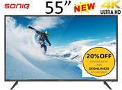 Soniq 55" 4K UHD LED LCD TV, VESA, HDMI - Brand New E55UV80A - Mel delivery only