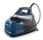 Rowenta, Iron, Perfect Steam Pro Stainless Steel Soleplate Professional Steam Station for Clothes, 37 Ounce Removable Tank, Fast Heat Up, 1800 Watts, Steam Iron, Blue Clothes Iron, DG8624