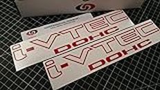 I VTEC DOHC 12 (Pair X2) Vinyl Decal Sticker Import Tuner GLOSS RED by Underground Designs by UNDERGROUND DESIGNS