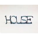 Millwood Pines Stoutland Rustic Hand-Made Metal Cutout HOUSE Sculpture Metal in Blue | 4.5 H x 14 W x 1 D in | Wayfair 10152