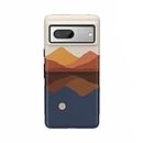 Casely Google Pixel 7 Case | Opposites Attract | Day & Night Colorblock Mountains Case | Bold Protective Design