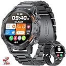 LIGE Smartwatch Uomo, Orologio Intelligente da 1,39" con Frequenza Cardiaca, Pressione Sanguigna, Monitor del Sonno per Android iOS, 100+ Modalità Sportive Fitness Tracker, IP67, Chiamate Bluetooth