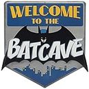 DC Comics Batman Welcome to the Batcave Embossed Metal Sign - Vintage Batman Sign for Bedroom or Man Cave