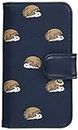 Flapper Women's Smartphone Case, Notebook Type, Compatible with iPhone 6 / 6s / 7, Hedgehog Harry Navy, nvy