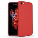 N NEWTOP Cover Compatibile per Apple iPhone 6 e 6S, Custodia TPU SOFT Gel Silicone Ultra Slim Sottile Flessibile Case Posteriore Protettiva (Rosso - No Logo)