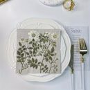 20pcs/set, Disposable Flower And Leaves Paper Napkins For Decoupage, Wedding Birthday Party Decoration Paper Guest Towels, Restaurant Hotel And Home Party Tableware Supplies