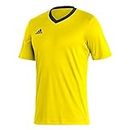 adidas Entrada 22 Short Sleeve Jersey, T-shirt Uomo, Team Yellow/Black, XL