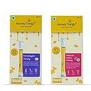 Honey Twigs Natural & Pure Honey - Himalayan Honey and Litchi Honey Combo, 160g (80g x 2 Packs - 20 Sachets) | 100% Traceable Source | Zero Additives | Zero Added Sugar | For Stronger Immunity